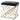 Taburet cadru metalic auriu, sezut catifea neagra, 47x46x46 cm