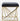 Taburet cadru metalic auriu, sezut catifea neagra, 47x46x46 cm