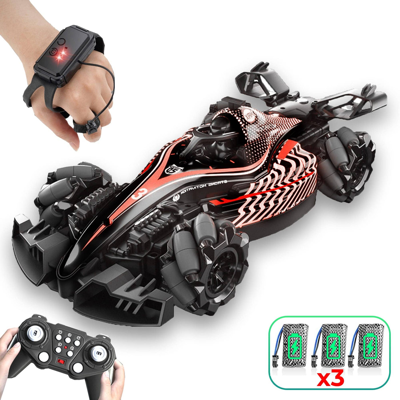 Masina F1 Drift Timebox, cu Telecomanda si Senzor de Gesturi, Negru - Imagine 1