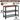 Masa de intrare, cadru metalic cu 3 polite din MDF, 35x102x80cm, maro rustic si negru