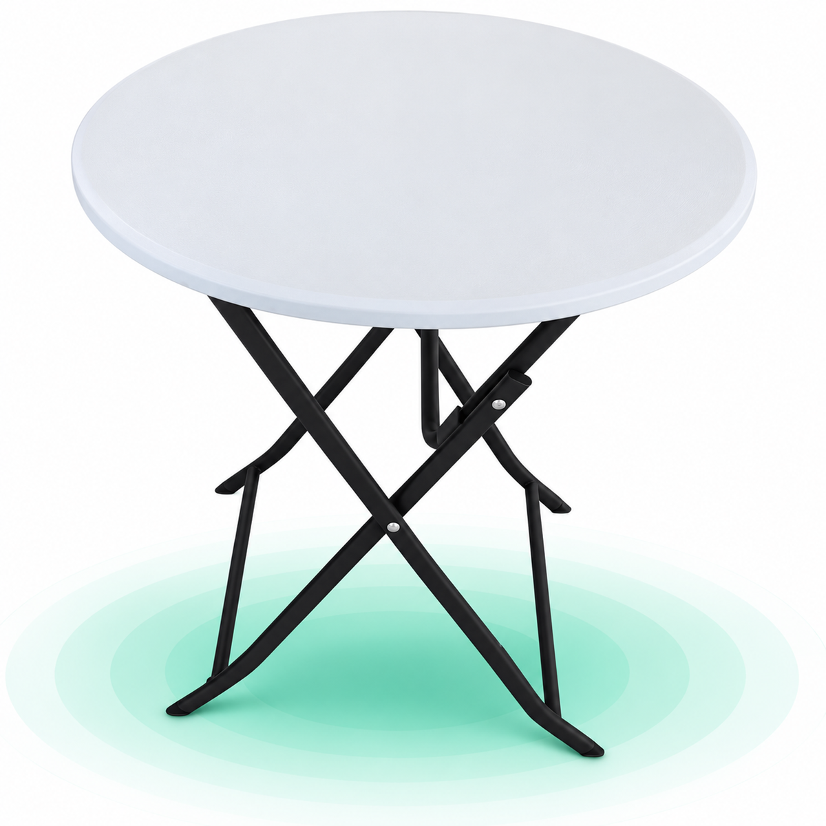 Masa rotunda pliabila multifunctionala, diametru 60cm, alba