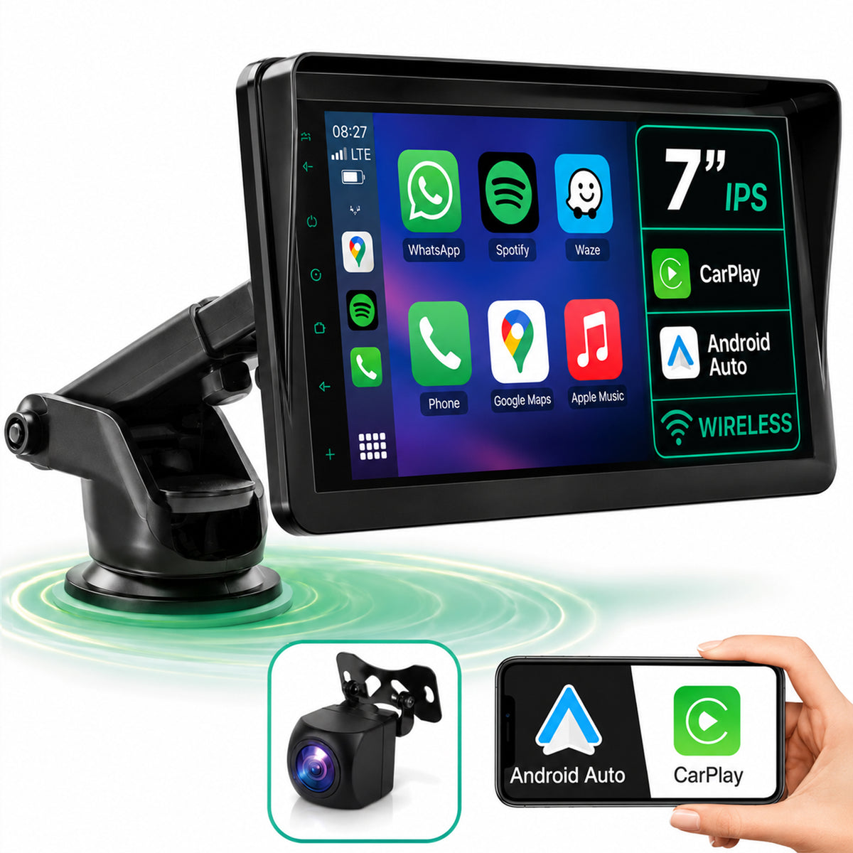 Navigatie Auto Timebox, Apple CarPlay, Android Auto, Ecran HD 7" inch
