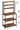 Raft de bucatarie cu spatiu pentru cuptorul cu microunde, 6 rafturi, otel, industrial, 40x80x167cm, maro retro si negru