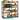 Raft de bucatarie, suport pentru cuptorul cu microunde, 2 cosuri de sarma, 6 carlige S, 35x80x95cm, maro rustic
