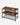 Raft de bucatarie tip insula, cadru de otel cu 3 nivele, stil industrial, 60x120x90cm, maro