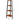 Raft de colt cu 4 polite, cadru metalic si PAL, 34x34x125 cm, maro rustic si negru