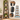 Raft de colt cu 5 niveluri, PAL si otel, 5 kg pe nivel, 32,5x34x159 cm, maro rustic si negru