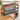Raft pentru pantofi, cu 2 nivele, metal, 80x30x44cm, stil industrial, maro rustic si negru