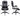 Scaun de birou ergonomic cu tetiera, spatar inalt, brate rabatabile, maxim 150 kg, 76x70x(111-121) cm, negru