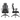Scaun de birou ergonomic cu tetiera si suport lombar, reglabil, mecanism balans, maxim 120 kg, 70x70x133 cm, negru
