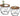 Set 2 masute de cafea rotunde cu blat detasabil, 50x40 si 40x36 cm, maro rustic si negru