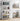 Set 2 rafturi depozitare, otel ranforsat si MDF E1, polite reglabile, 90x40x180 cm, argintiu