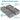 Set 4 organizatoare dulap pliabile, 6 compartimente fiecare, 42x30x17 cm, gri