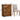SONGMICS Comoda cu 3 sertare si dulap, 60x30x80cm, maro rustic