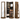 SONGMICS Oglinda de podea cu suport rotativ la 360°, cu spatiu de depozitare, 55x55x161cm, maro rustic