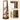 SONGMICS Oglinda de podea cu suport rotativ la 360°, cu spatiu de depozitare, 55x55x161cm, maro rustic