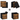 SONGMICS Set 6 cutii de depozitare, pliabile cu maner, material textil si oxford, 30x30x30 cm, maro rustic