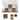 SONGMICS Set 6 cutii de depozitare, pliabile cu maner, material textil si oxford, 30x30x30 cm, maro rustic