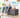 SONGMICS Taburet pliabil cu sezut moale, spatiu de depozitare, maxim 300kg, 76x38x40cm, gri inchis