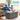 SONGMICS Taburet pliabil cu sezut moale, spatiu de depozitare, maxim 300kg, 76x38x40cm, gri inchis