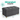 SONGMICS Taburet pliabil cu sezut moale, spatiu de depozitare, maxim 300kg, 76x38x40cm, gri inchis
