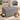 Taburet pliabil cu sezut moale, spatiu de depozitare, maxim 300 kg, 76x38x40 cm, gri deschis