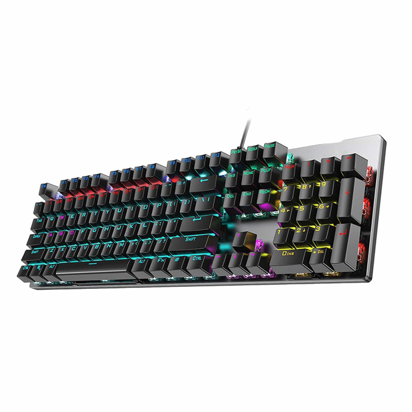 Tastatura Mecanica de Gaming Timebox, Iluminare RGB, Negru - Imagine 1
