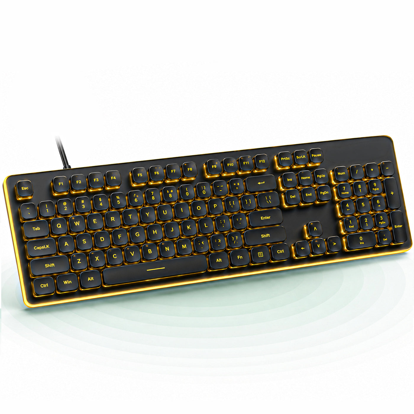 Tastatura Gaming Timebox, Silentioasa, Tehnologie Whisper-Quiet 37dB, Negru