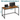 VASAGLE Birou calculator cu blat din PAL, cadru metalic, stil industrial, 120x60x75 cm, maro rustic