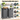 VASAGLE Cos de rufe, cu 2 saci detasabili, 2 rafturi, capacitate de 46L per sac, 73x33x92cm , negru si gri