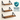 VASAGLE Raft de perete, set 3 bucati de 30, 35 si 40 cm, 2 moduri de montare, maro rustic si negru