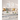 VASAGLE Set 2 masute rotunde, blat sticla securizata, cadru metalic alb, 40 si 50 cm, alb