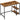 VASAGLE Birou cu 2 rafturi pe stanga sau dreapta, cadru din otel, 50x100x75cm, industrial, maro rustic si negru