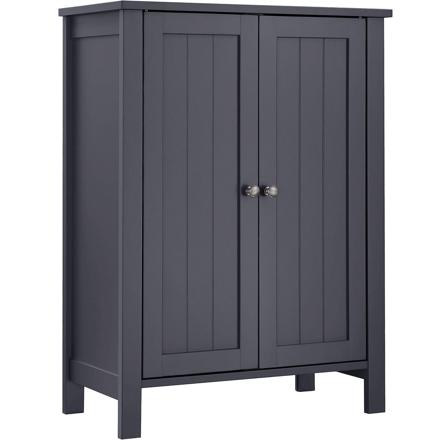 VASAGLE Dulap baie pe picioare cu 2 rafturi reglabile, din MDF, 30x60x80 cm, gri