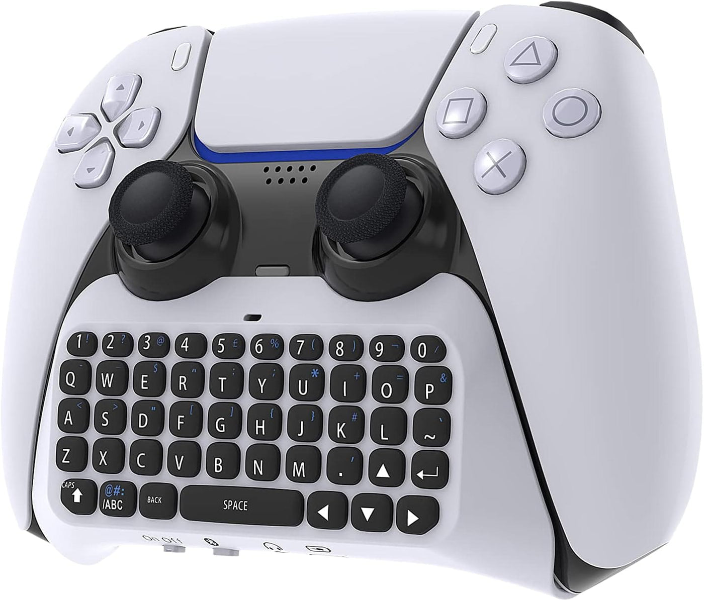 Tastatura Wireless Timebox, Gamepad Chatpad, Bluetooth 3, 5MM, Ergonomic, Alb - Imagine 1