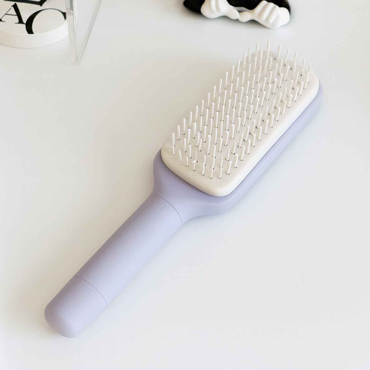 Perie de Par Rotativa Timebox, Curatare Retractabila, Dinti Elastici, Violet - Imagine 1