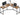 VASAGLE Birou de colt in forma de L, cadru din otel, 149x149x75cm, industrial, maro rustic si negru