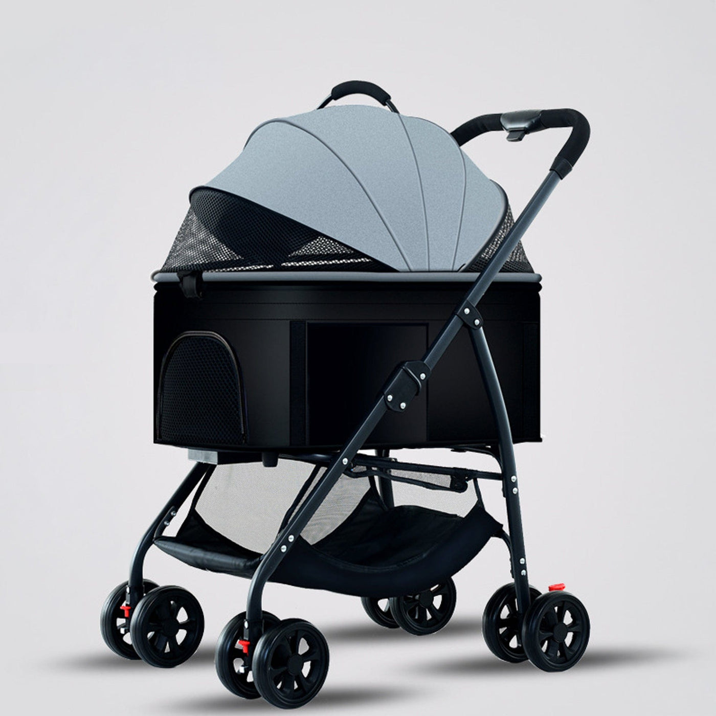 Carucior Animale Pliabil Timebox, Cos Detasabil, Gri - Imagine 1