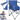 SONGMICS Set 2 scaune pliabile de camping sau pescuit, suport pahar, maxim 150kg, albastru