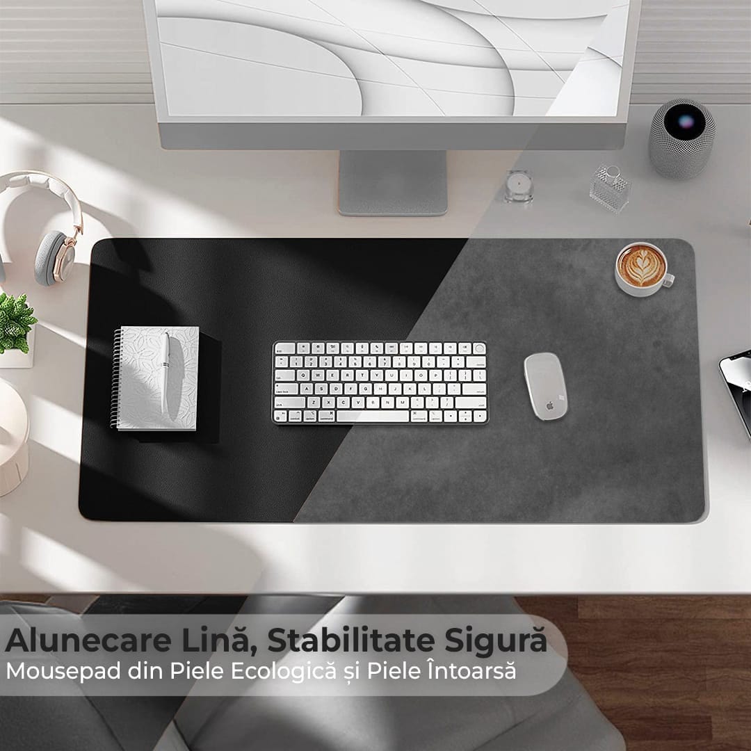 Mousepad office XXL Timebox, 80 x 40 cm, margini cusute impermeabil - Imagine 1