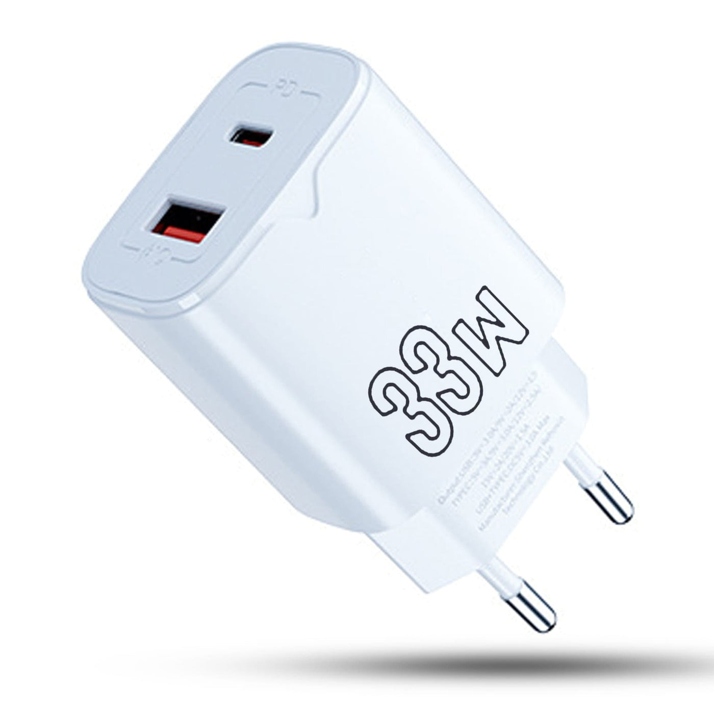 Incarcator Retea Timebox, 2 Porturi, 33W, 1 x Type-C, 1 x USB , Alb - Imagine 1