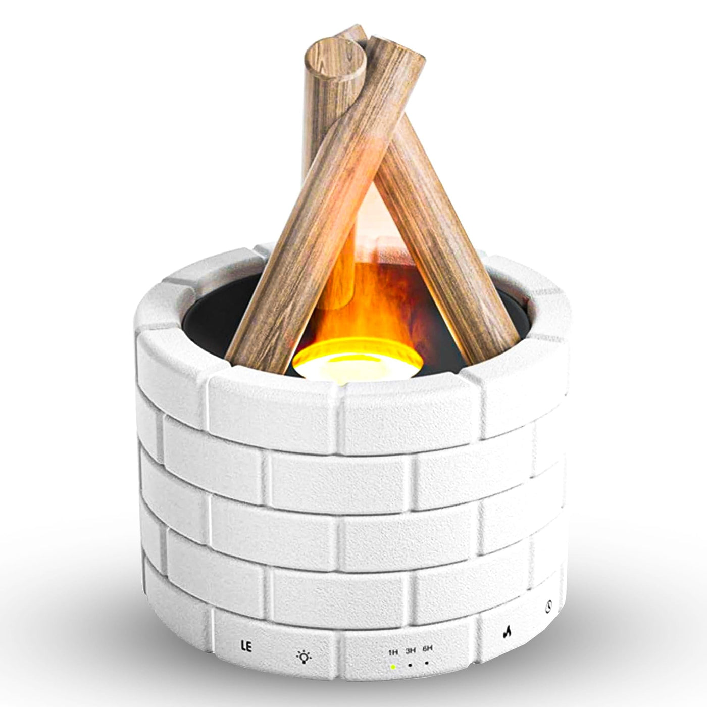 Difuzor de ulei esential, Aromaterapie tip Bonfire, Capacitate 250ml, Alb - Imagine 1