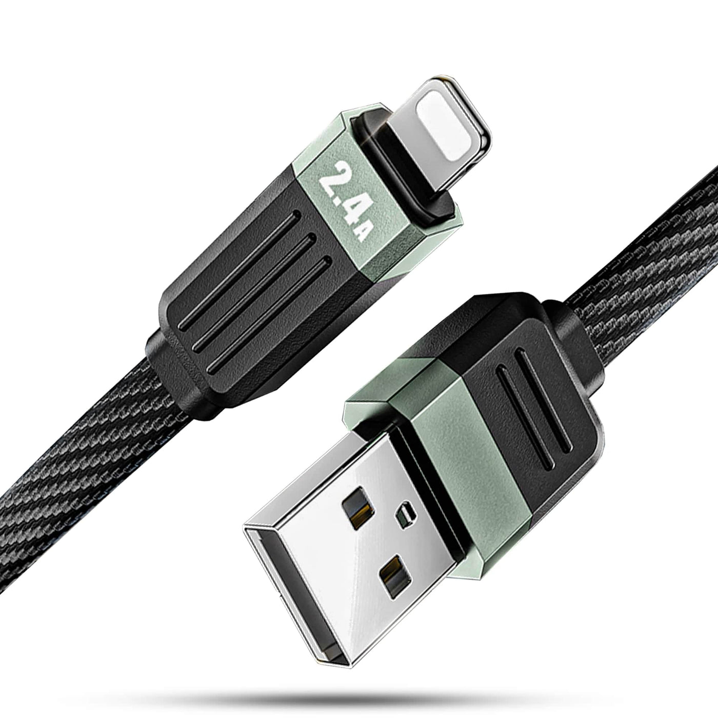 Cablu de Incarcare si Transfer de Date Timebox, USB la Lightning, 27W, 1m, Negru - Imagine 1