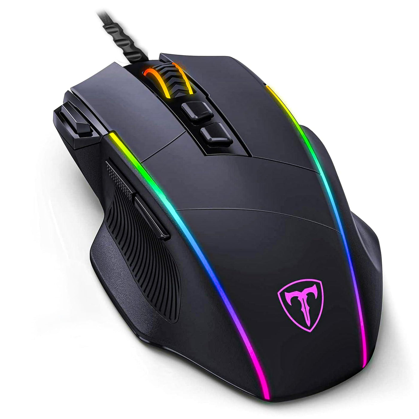 Mouse gaming Timebox, 5000 DPI, USB, Ergonomic, 1000Hz, RGB Led, Negru - Imagine 1