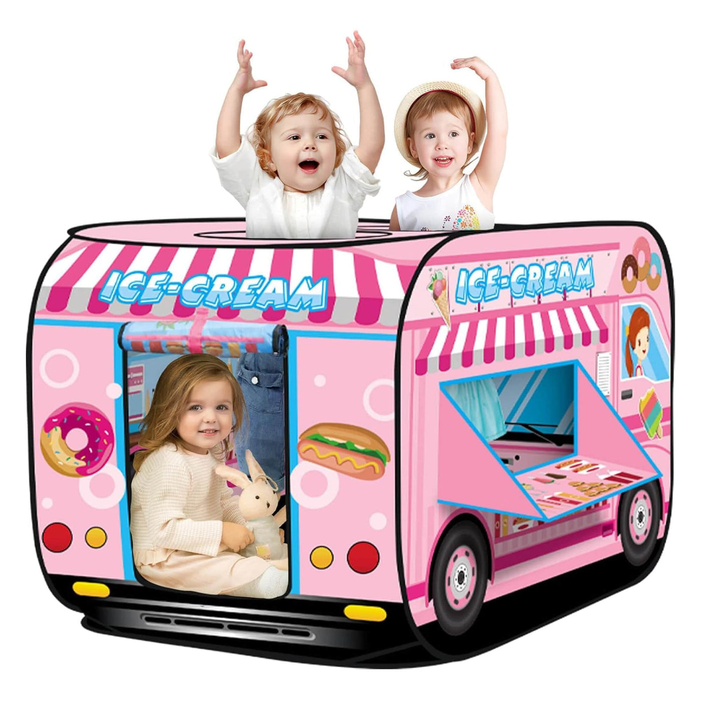 Cort de Joaca Pop-Up pentru Copii 1, 5 Ani, Roz - Imagine 1