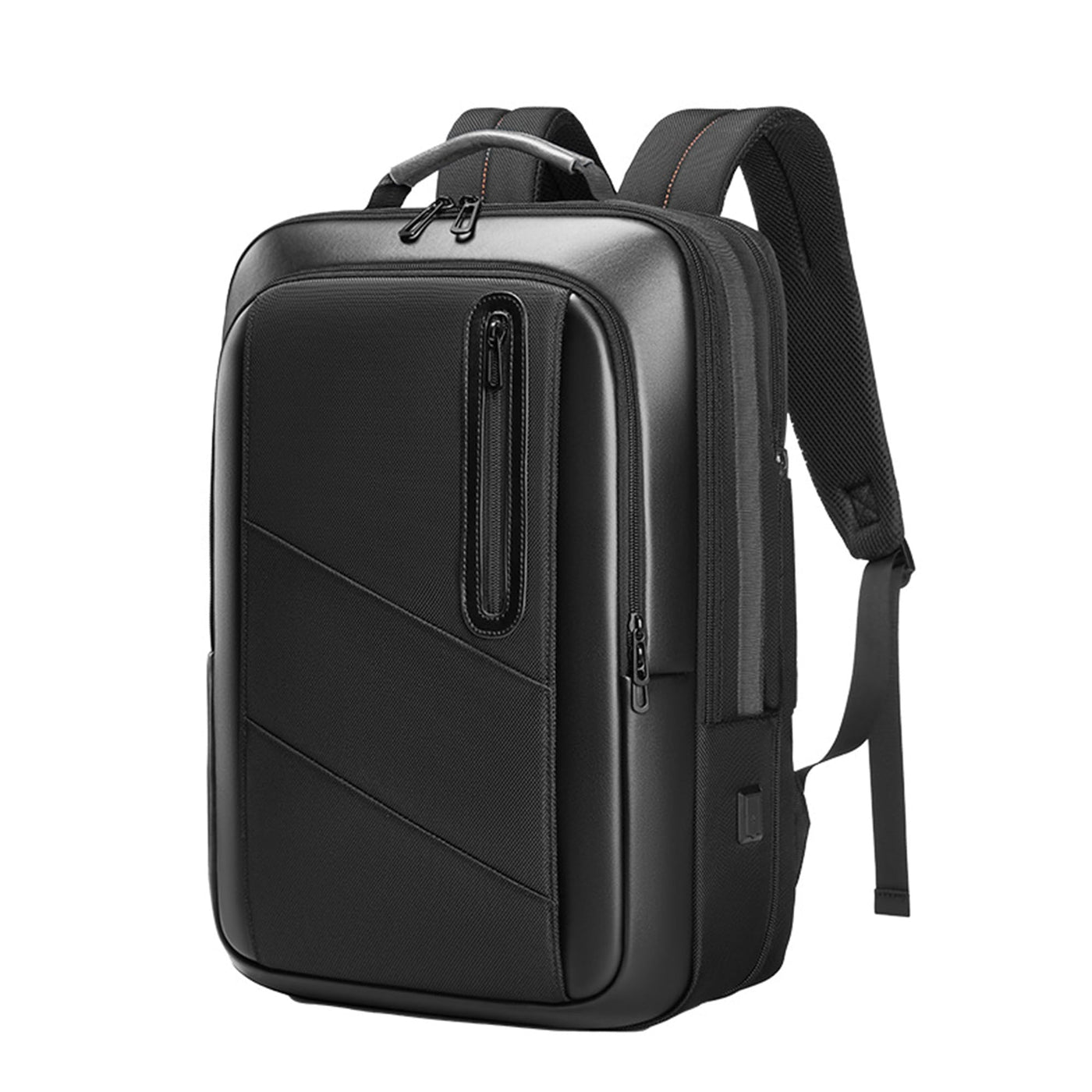 Ghiozdan Timebox, Extensibil, Waterproof, pana la 16 inch, Negru - Imagine 1
