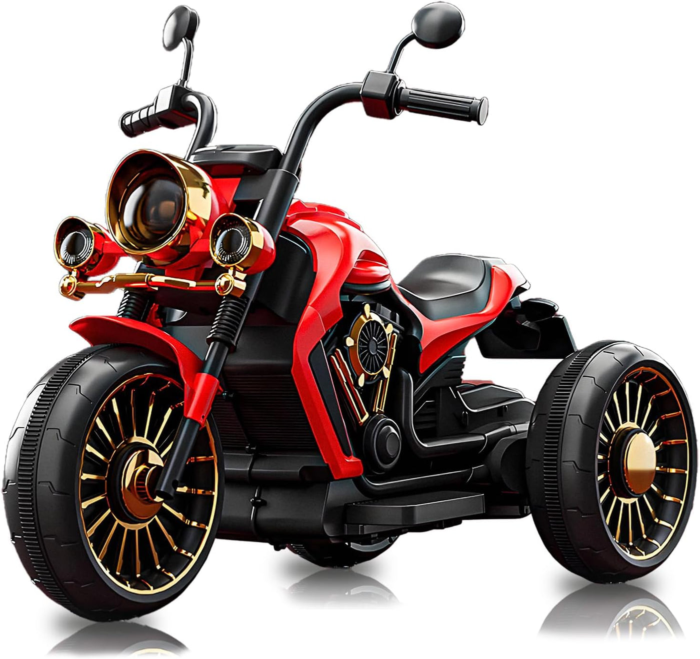 Motocicleta electrica Timebox, Functie mers inainte/inapoi, Faruri, Claxon, Rosu - Imagine 1