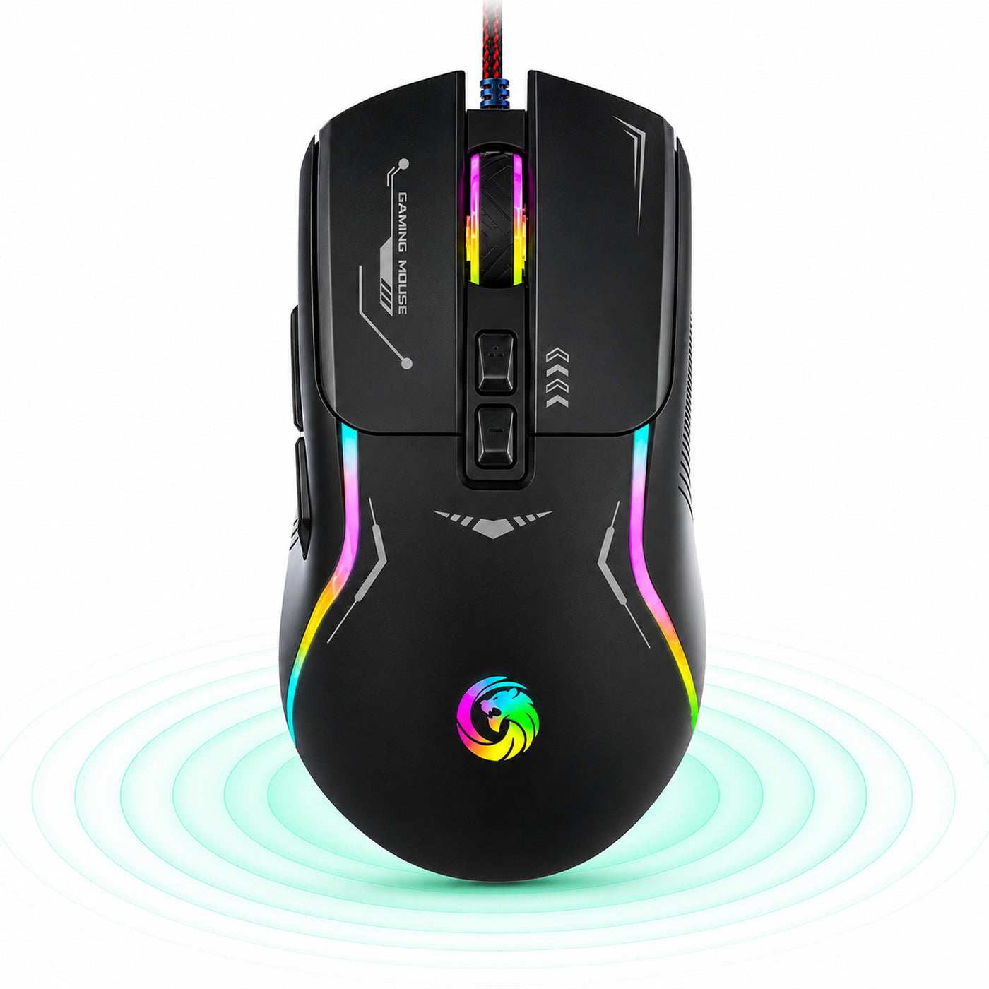 Mouse gaming Timebox, 7200 DPI, FastCharge, RGB Led, Negru