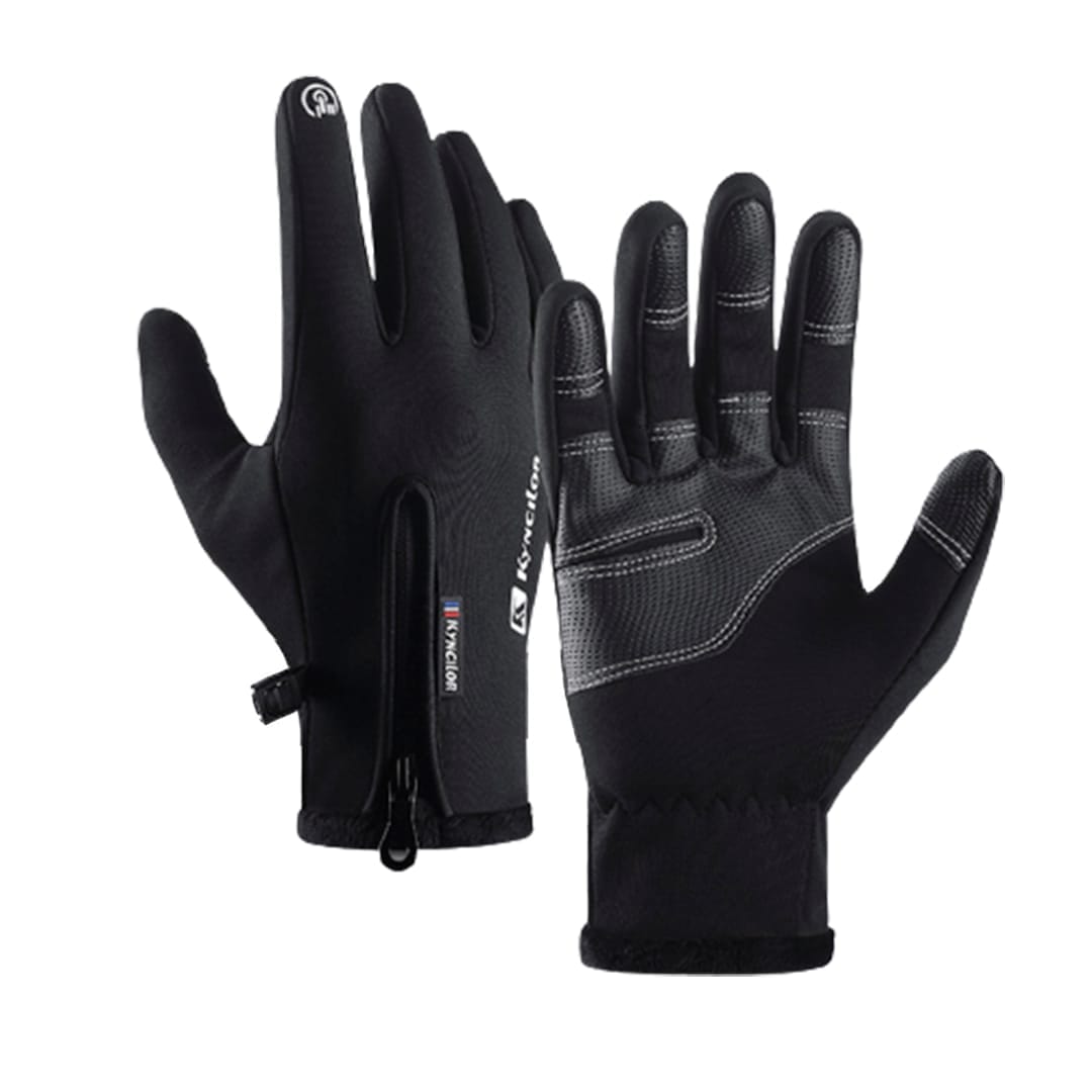 Manusi sport, aderenta pentru ski, ciclism, culoare negru, Unisex, marime M - Imagine 1