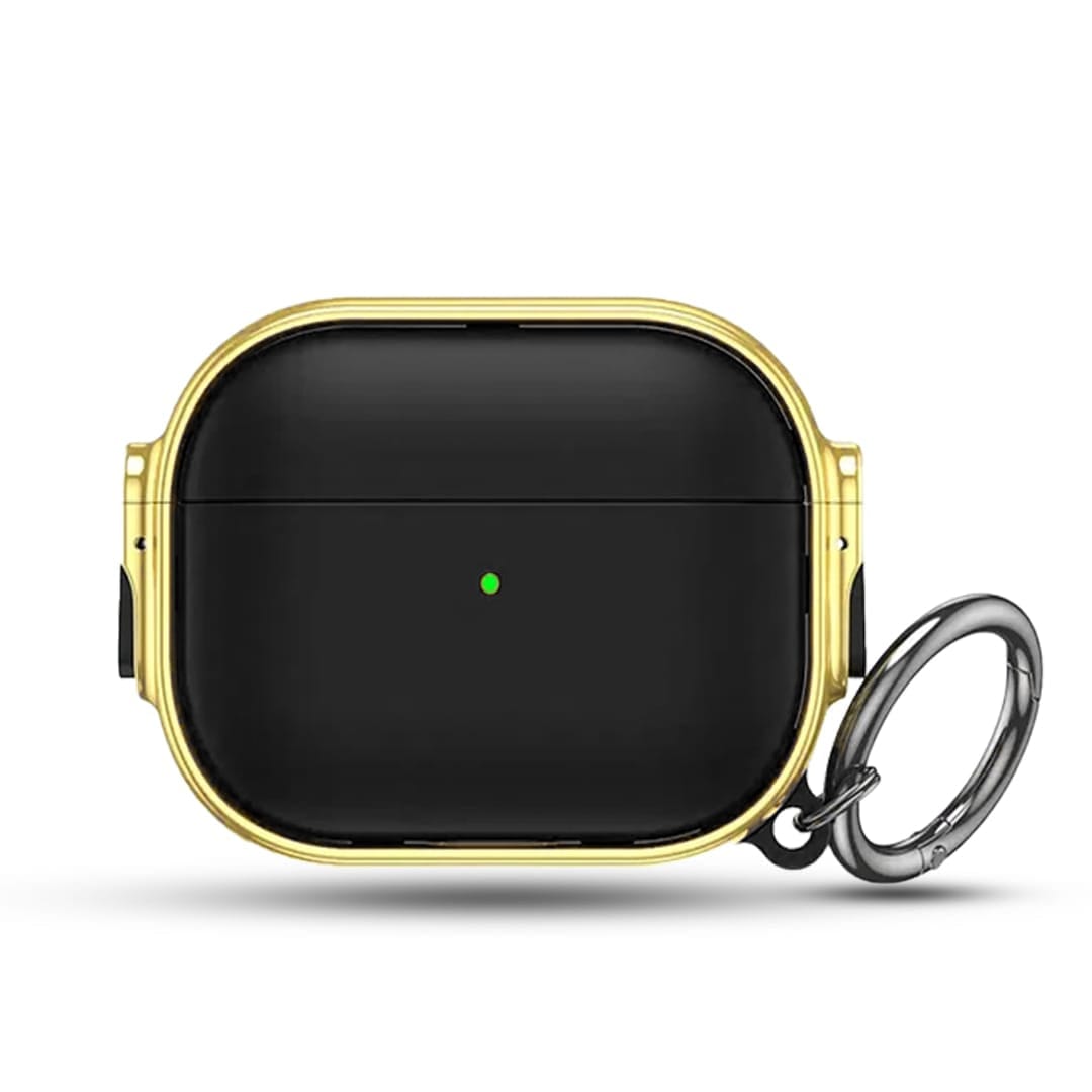 Husa de protectie pentru Apple Airpods Pro, Neagru/, Auriu - Imagine 1